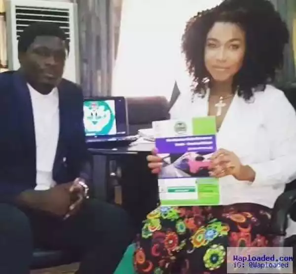 Photo: Married Actress, Tonto Dikeh, Signs Multimillion Naira Endorsement Deal With Numatville